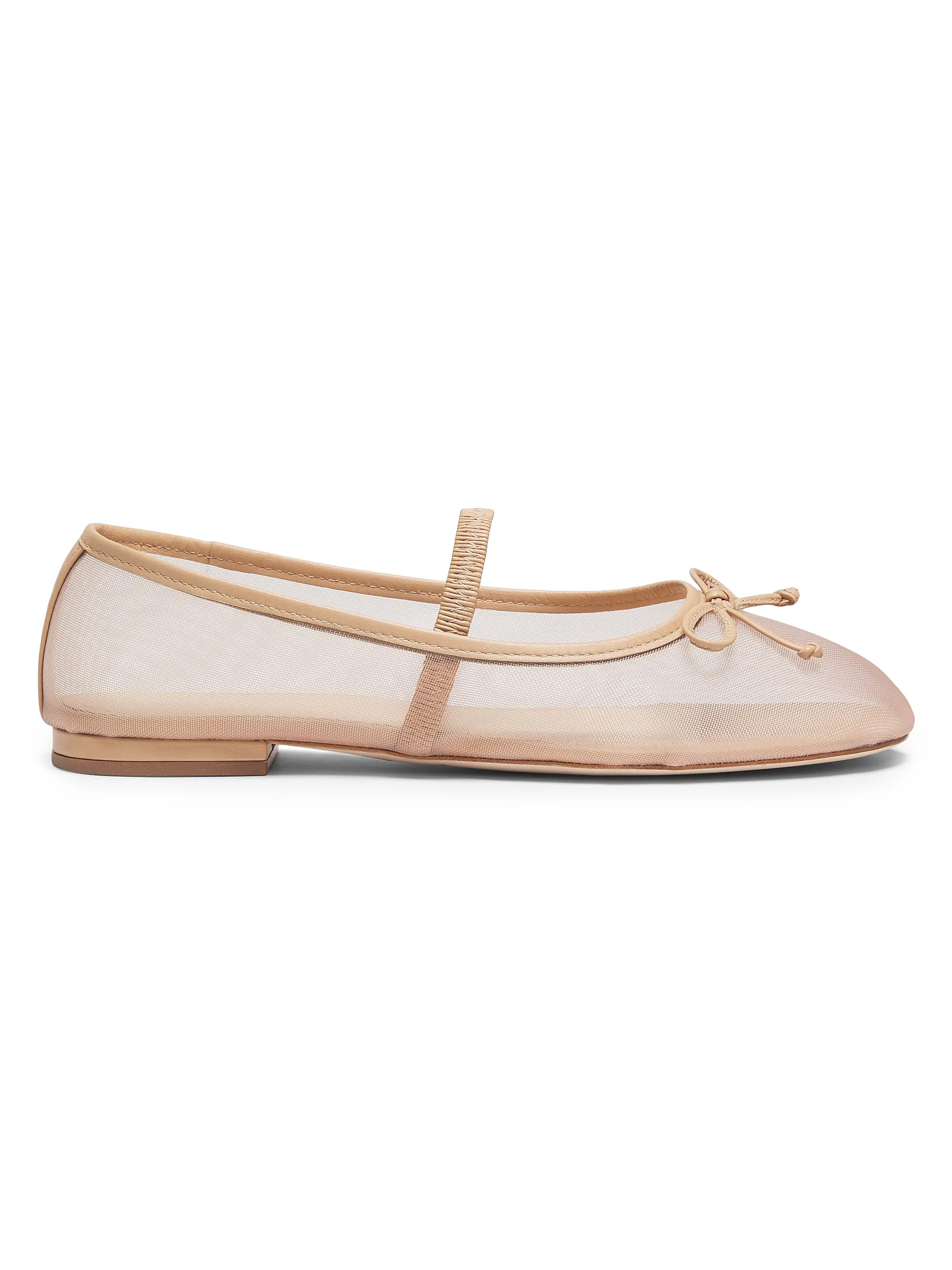 Mesh Bow Ballet Flats | Saks Fifth Avenue
