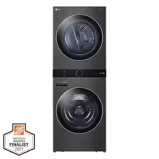 LG Electronics 27 in. Black Steel WashTower Laundry Center with 4.5 cu. ft. Front Load Washer and... | The Home Depot