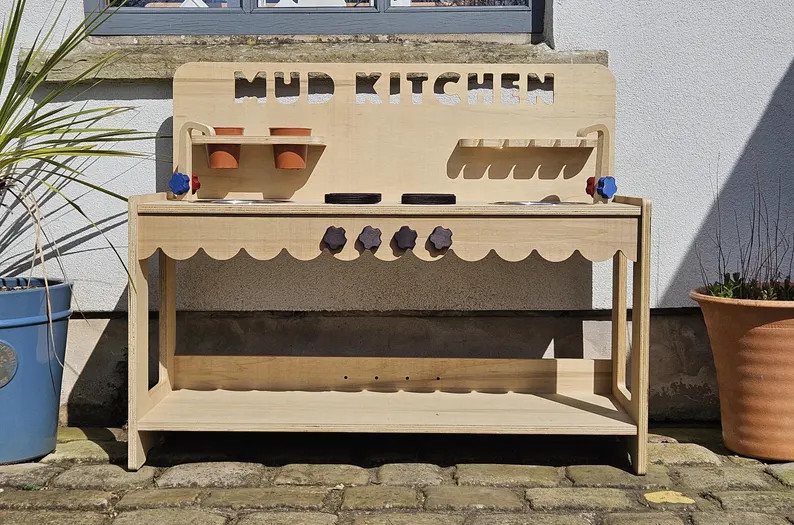 Mud Kitchen - NEW Unique Design With Premium Durable Materials - Scandi Montessori-inspired Outdo... | Etsy (UK)