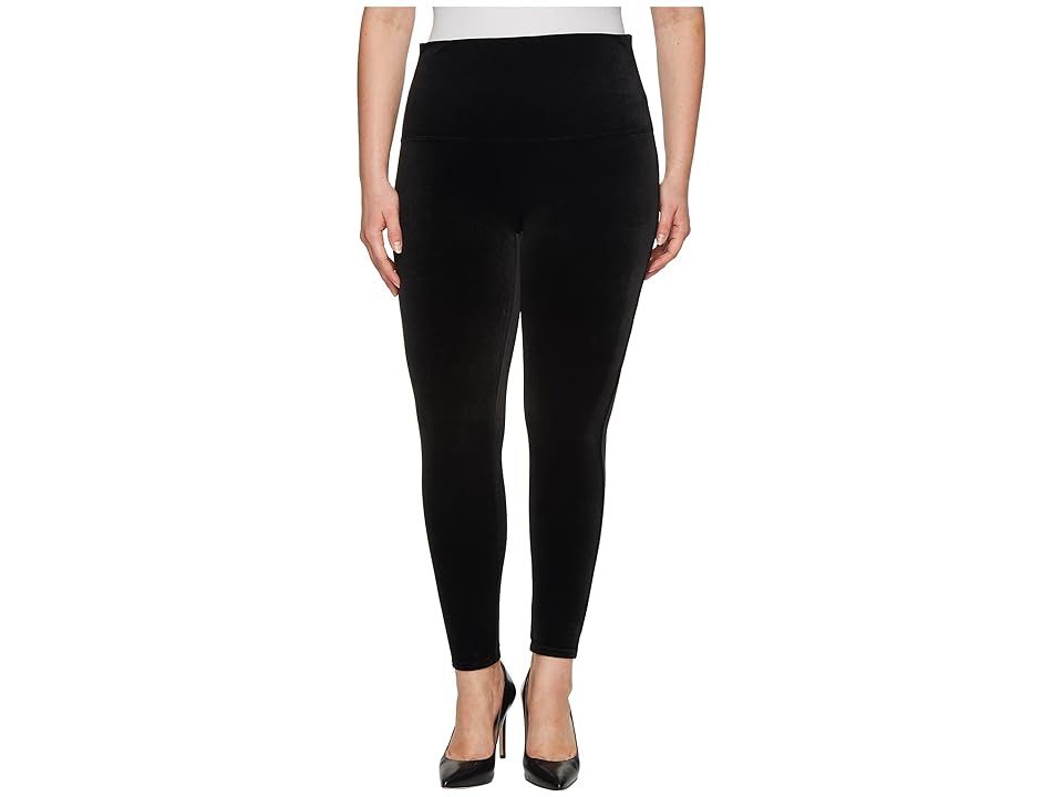 Spanx Plus Size Velvet Leggings (Black) Women's Clothing | Zappos