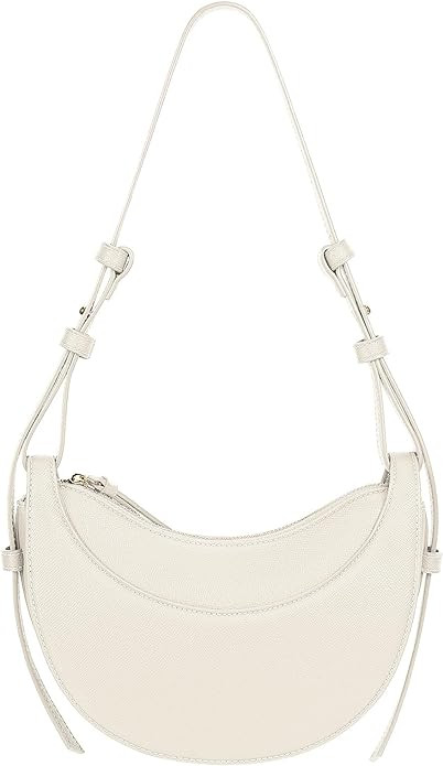 Faux Leather Saddle Bag for Women Shoulder Bag Crescent Purse Trendy Crossbody Purse Hobo Handbag | Amazon (US)