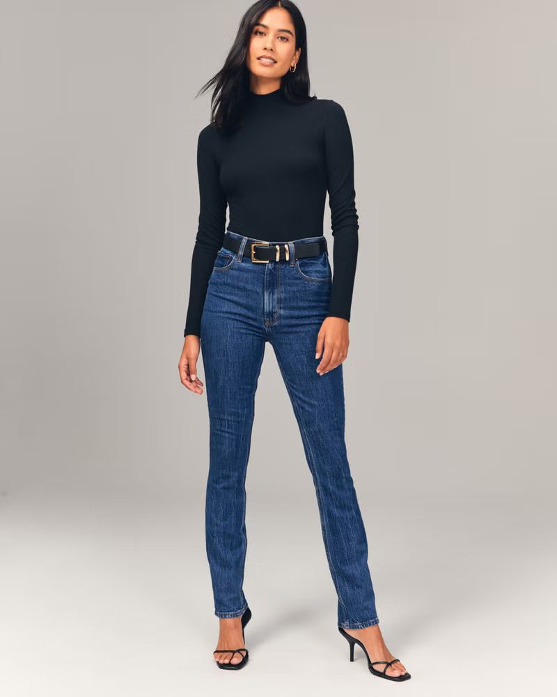 Ultra High Rise 90s Slim Straight Jean | Abercrombie & Fitch (US)