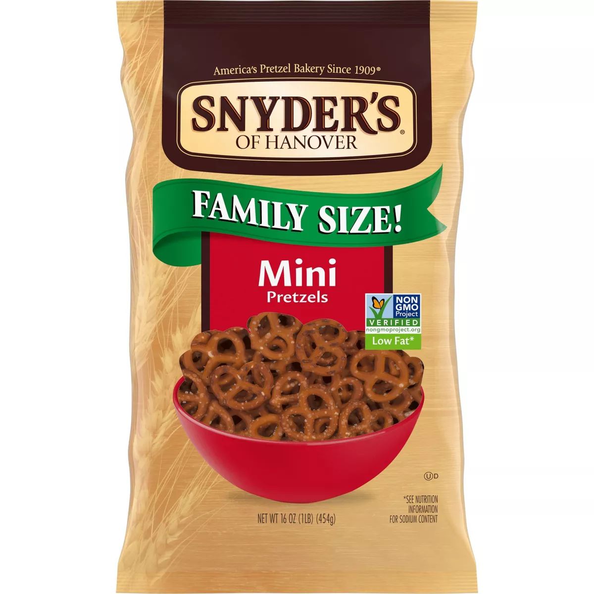 Snyder's of Hanover Pretzels Mini Pretzels Family Size - 16oz | Target