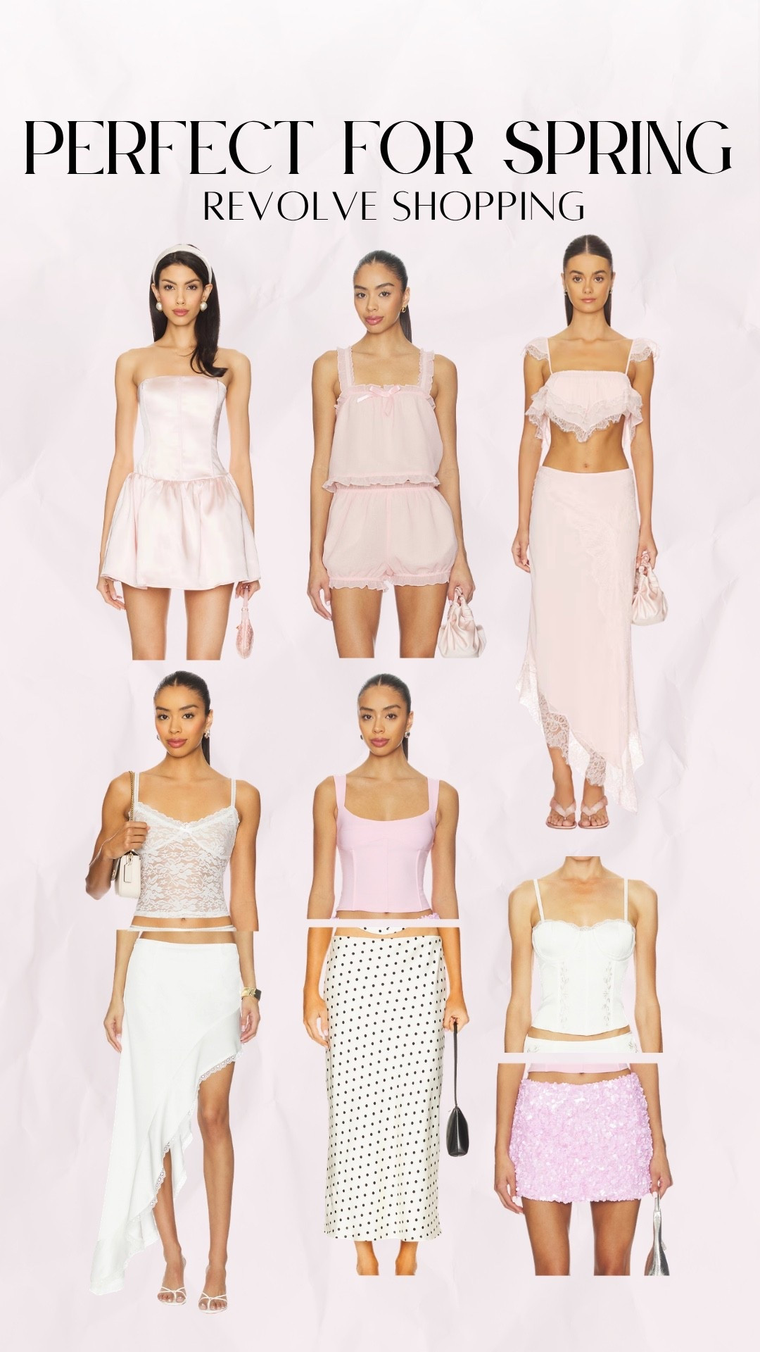 Some cutie revolve finds for spring/summer! 👀🌸🫶🏼💗✨

Revolve finds, spring whites, spring pinks, girly outfit inspo, girly style, feminine style, pink outfit, what to shop, where to shop

#LTKSeasonal #LTKgrwm #LTKootd