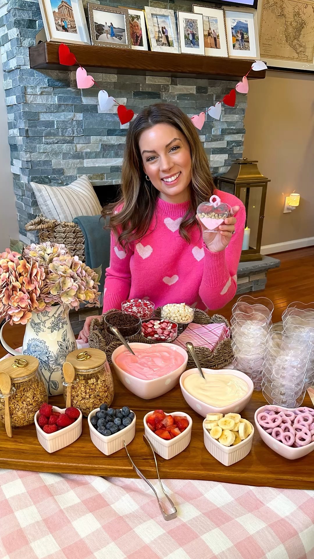 Valentines fruit parfait bar idea 🩷❤️ Galentines brunch, valentines party 

#LTKSeasonal #LTKfoodie #LTKHome