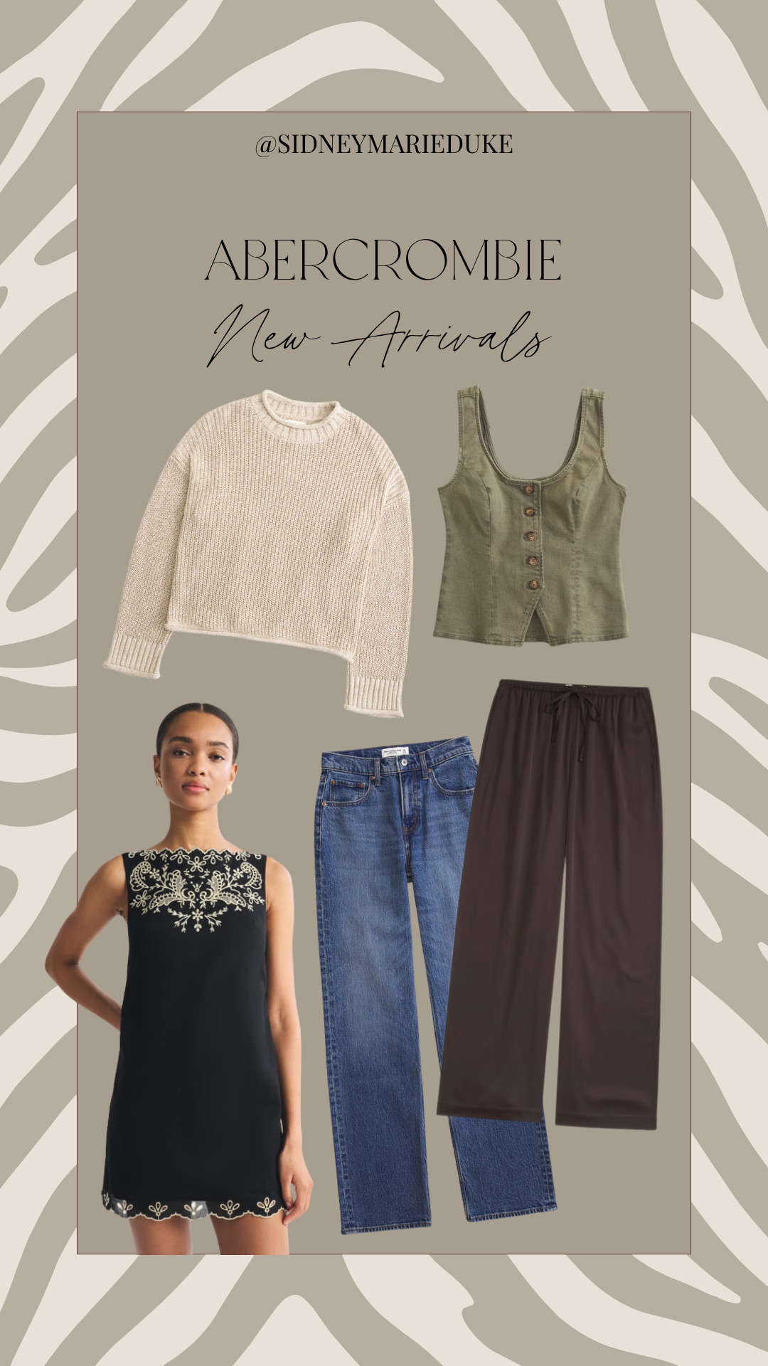 Loving the transitional pieces at Abercrombie right now!! Here's some of my favorites🤎





Seasonal, ootd, jeans, denim, sweater, mini dress, drawstring pant, vest top, button, embroidered, sidneymarieduke 

 #LTKootd #LTKSeasonal