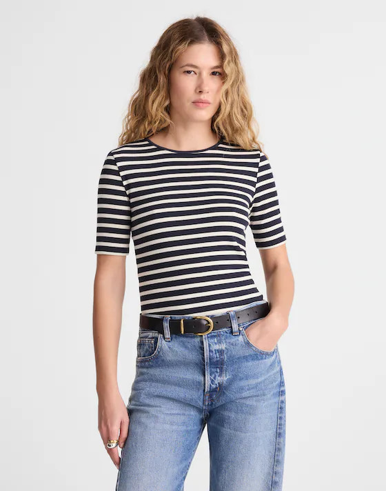 The 9-9 Tee in LuxeRib | Madewell