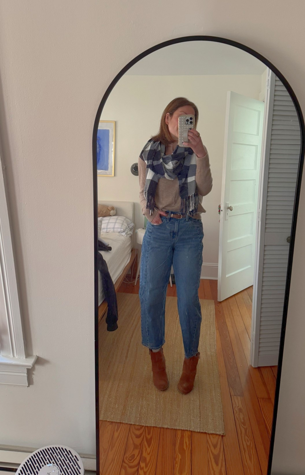 Saturday outing with my fave cashmere @Quince sweater + new barrel jeans 

#LTKmomlife #LTKWorkwear #LTKdayinmylife