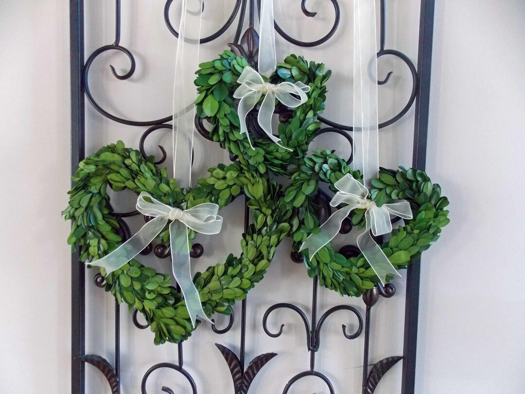 6 8 10 Small Preserved Boxwood Heart Valentines Day Wreaths With Ribbon-small Heart Wreaths-mini ... | Etsy (US)