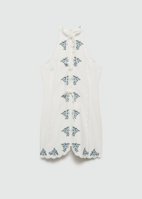 Bow embroidered dress | MANGO (US)