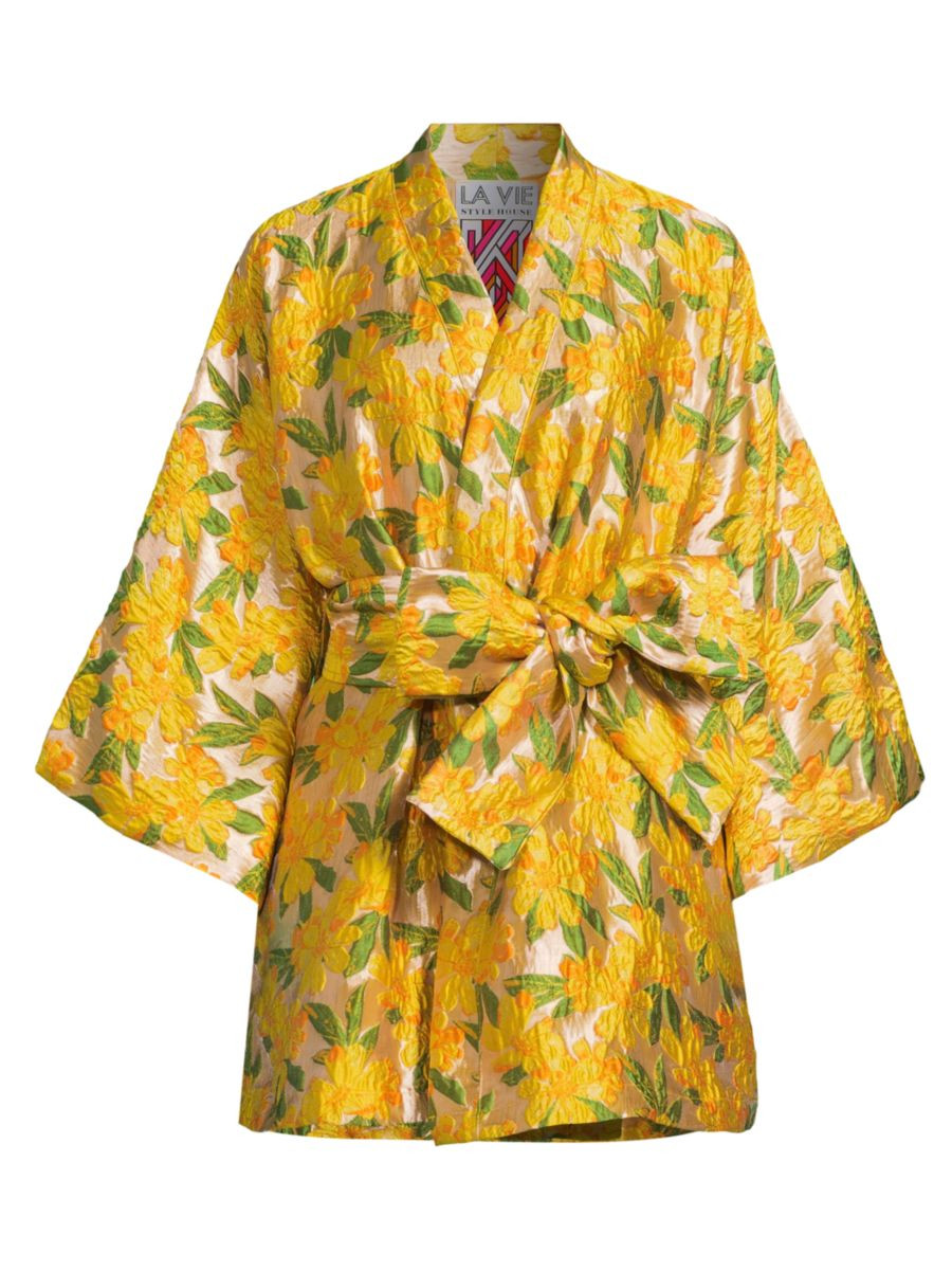 Brocade Wrap Minidress | Saks Fifth Avenue