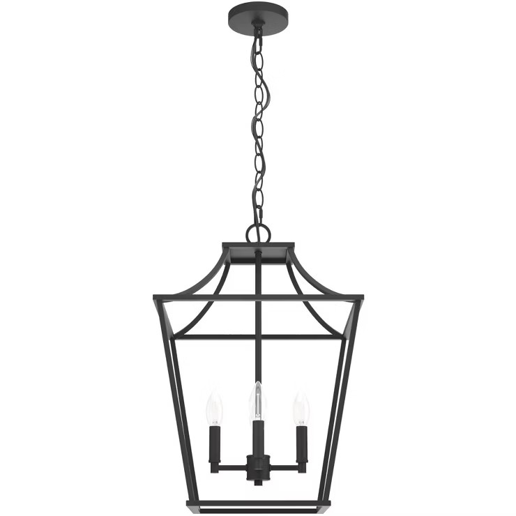 15" 4-Light Laurel Ridge Lantern Pendant Black - Hunter Fan | Target