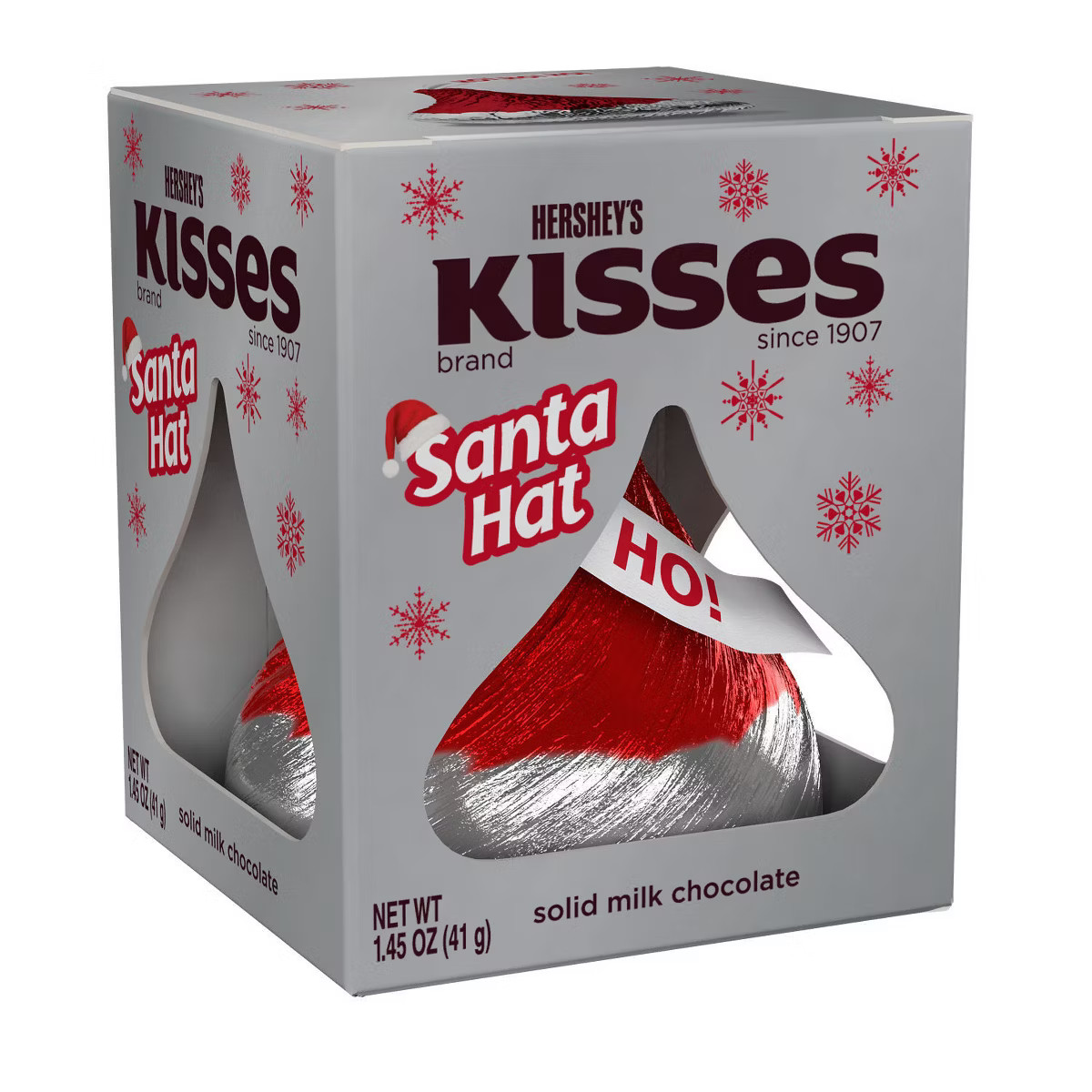 Hershey's Kisses Christmas Solid Milk Chocolate Santa Hat Candy - 1.45oz | Target