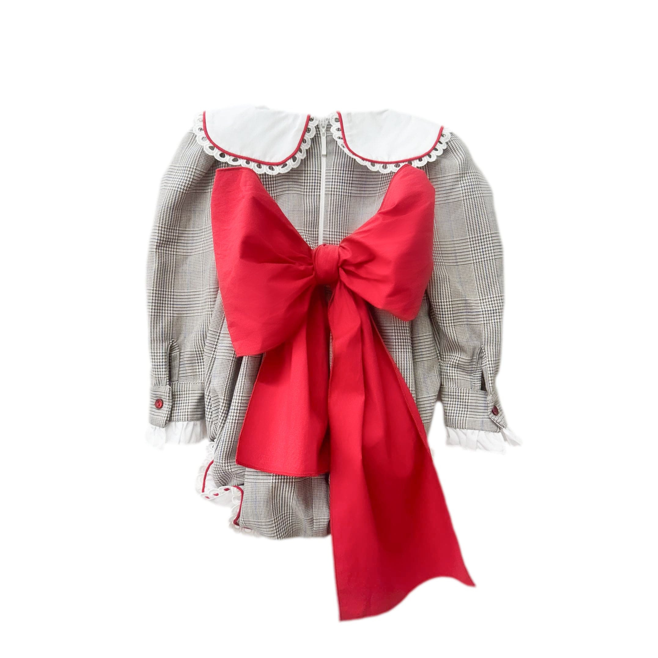 Georgina Tartan Print Girl Romper | petite maison kids