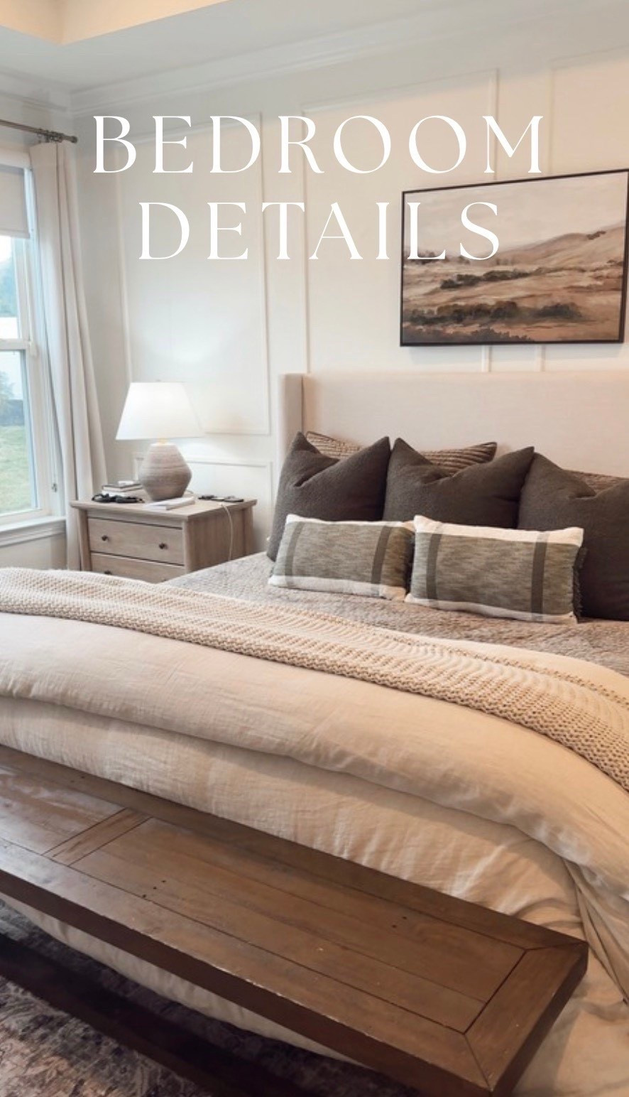 My headboard is a dupe for the Tilly upholstered bed frame and it transformed our room! That, and our nightstands have been the best additions The art above my bed is from hobby lobby but I linked ones that are similar in size and landscape below! • • Walmart home, bedroom decor? Organic neutral home, Way fair, furniture, accent rugs, landscape canvas wall art , Amazon home, bedding duvet

#LTKHome