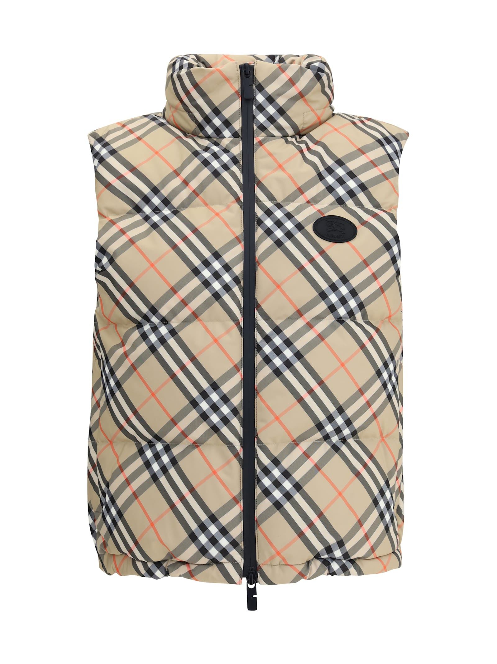 Burberry Check Vest Down Jacket | Italist.com US