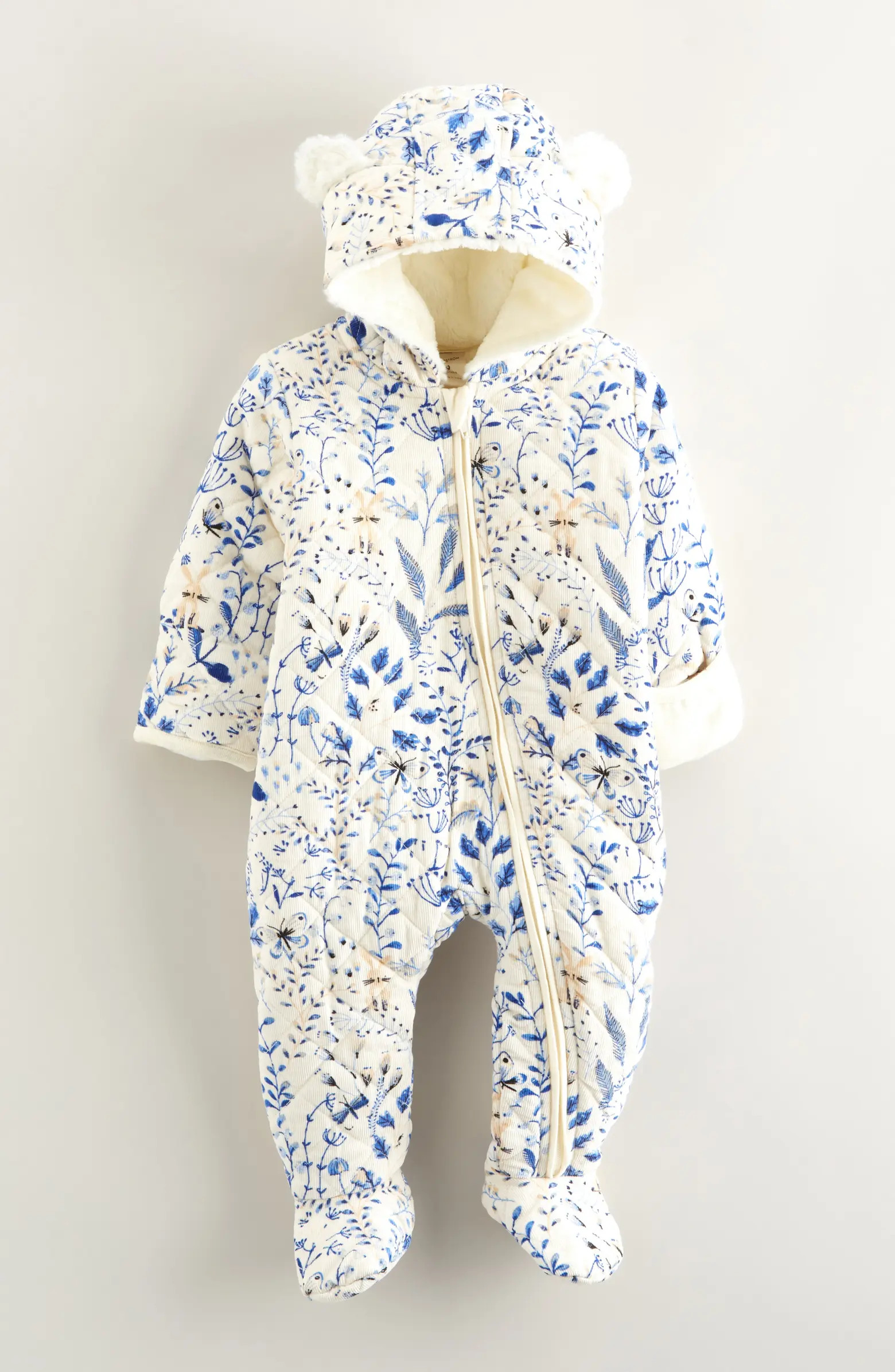 Hooded Quilted Fleece Lined Bunting | Nordstrom