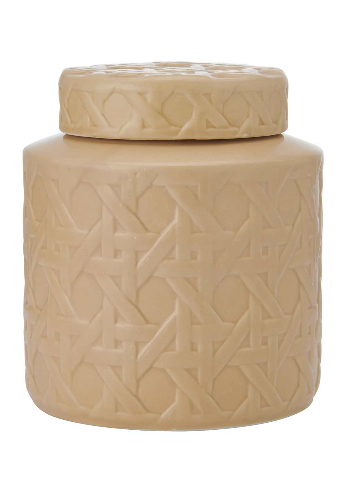 Thatched Pattern Ceramic Container | Belk