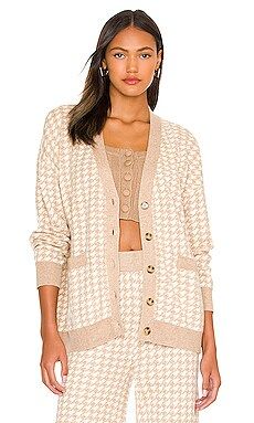 One Grey Day Lars Cardigan in Ivory Houndstooth from Revolve.com | Revolve Clothing (Global)