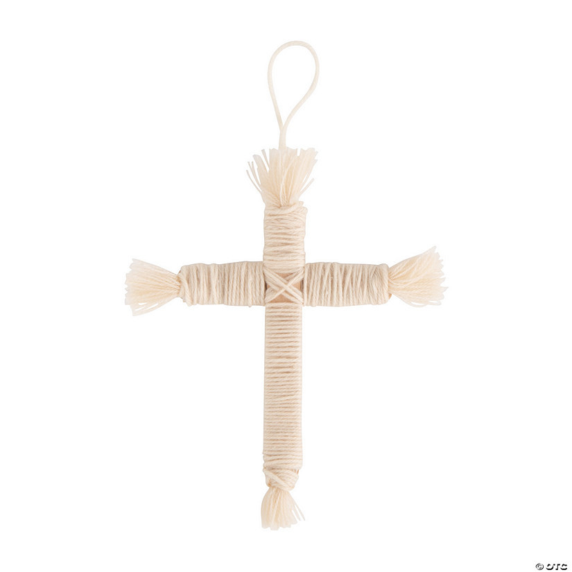 Macramé Cross Ornament Craft Kit - Makes 12 | Oriental Trading Company