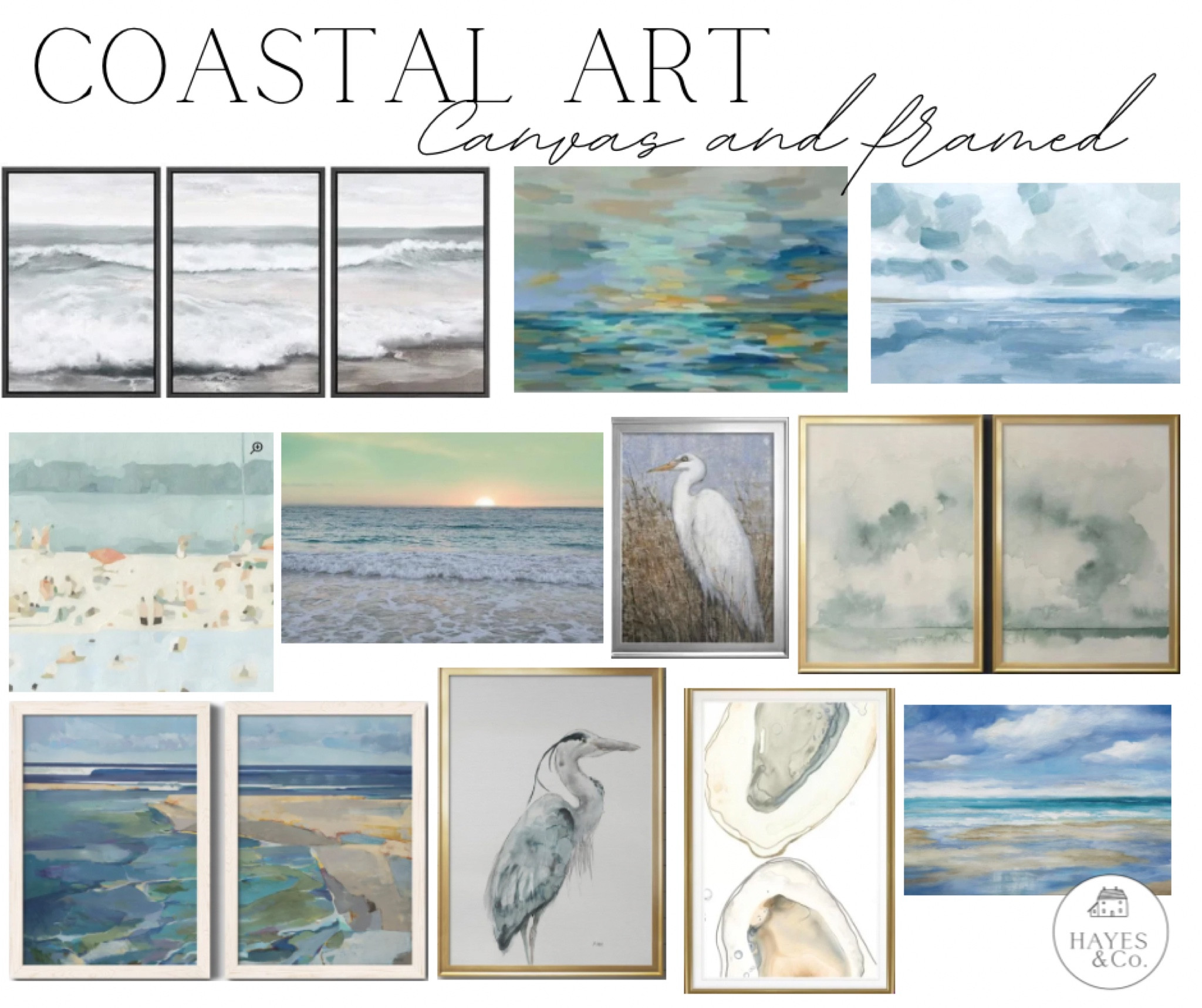 Coastal art prints- canvas and framed art.  I love the colors in these Beachy art pieces, and they’re all well priced !

#LTKunder100 #LTKhome #LTKFind