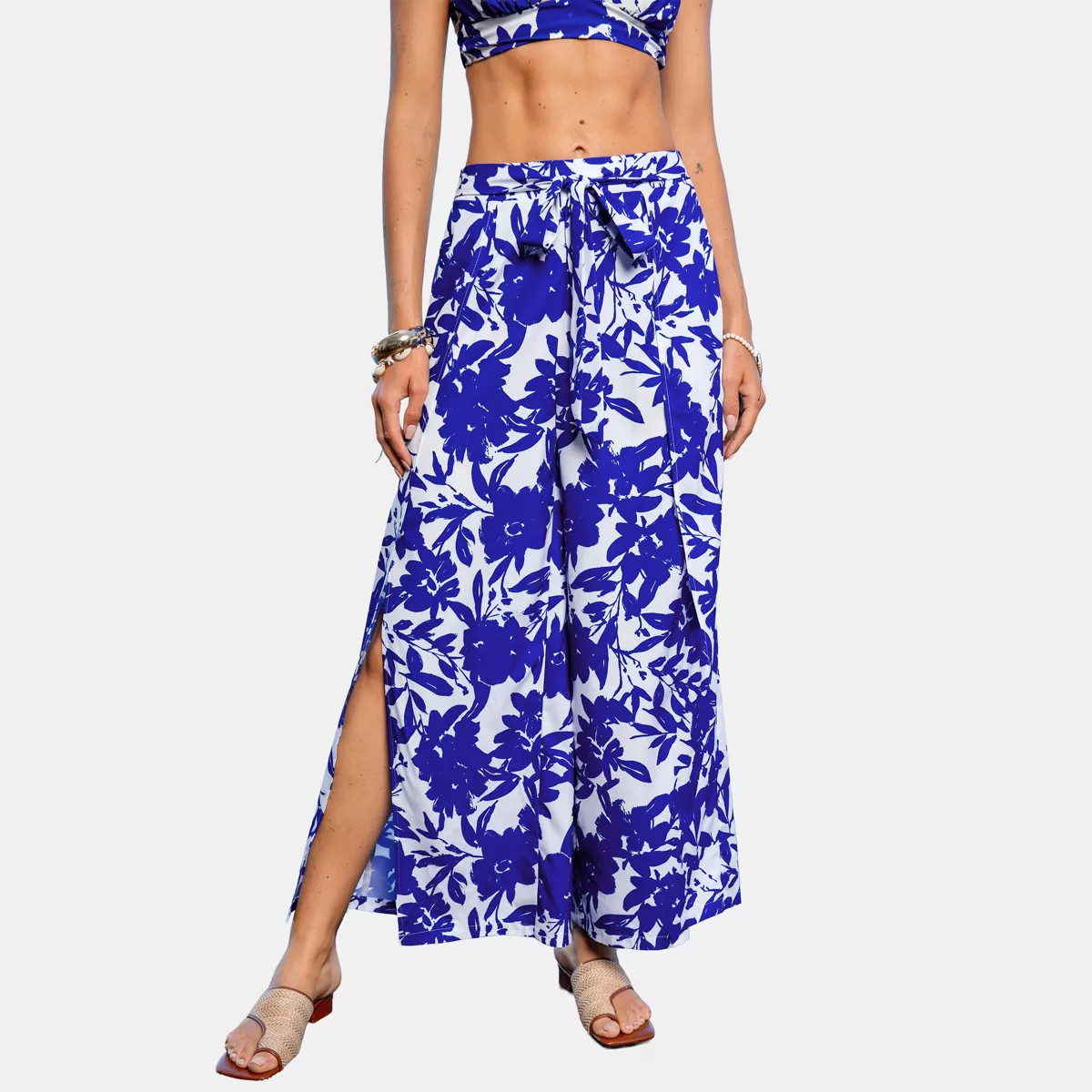 Women's Alluring Floral Beach Maxi Skirt with Slit - Cupshe | Target