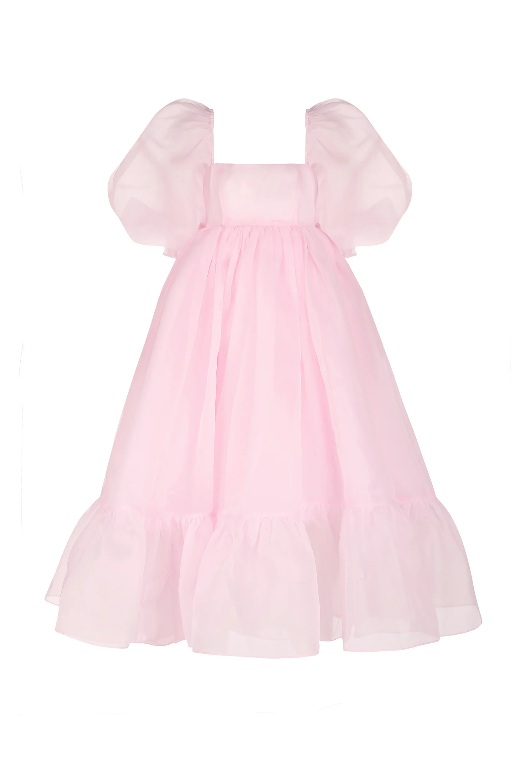 open lace back dress Likely Women's Cami Feather Trim Dress - Pink
