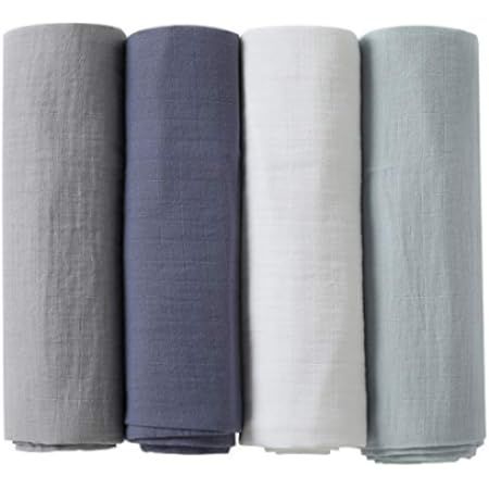 MOZAH Organic Muslin Swaddle Blankets - Organic Swaddle Set of 4 Extra Large Swaddle Blanket - Musli | Amazon (US)