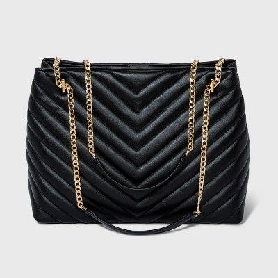 Quilted Chain Handle Tote Handbag - A New Day™ | Target