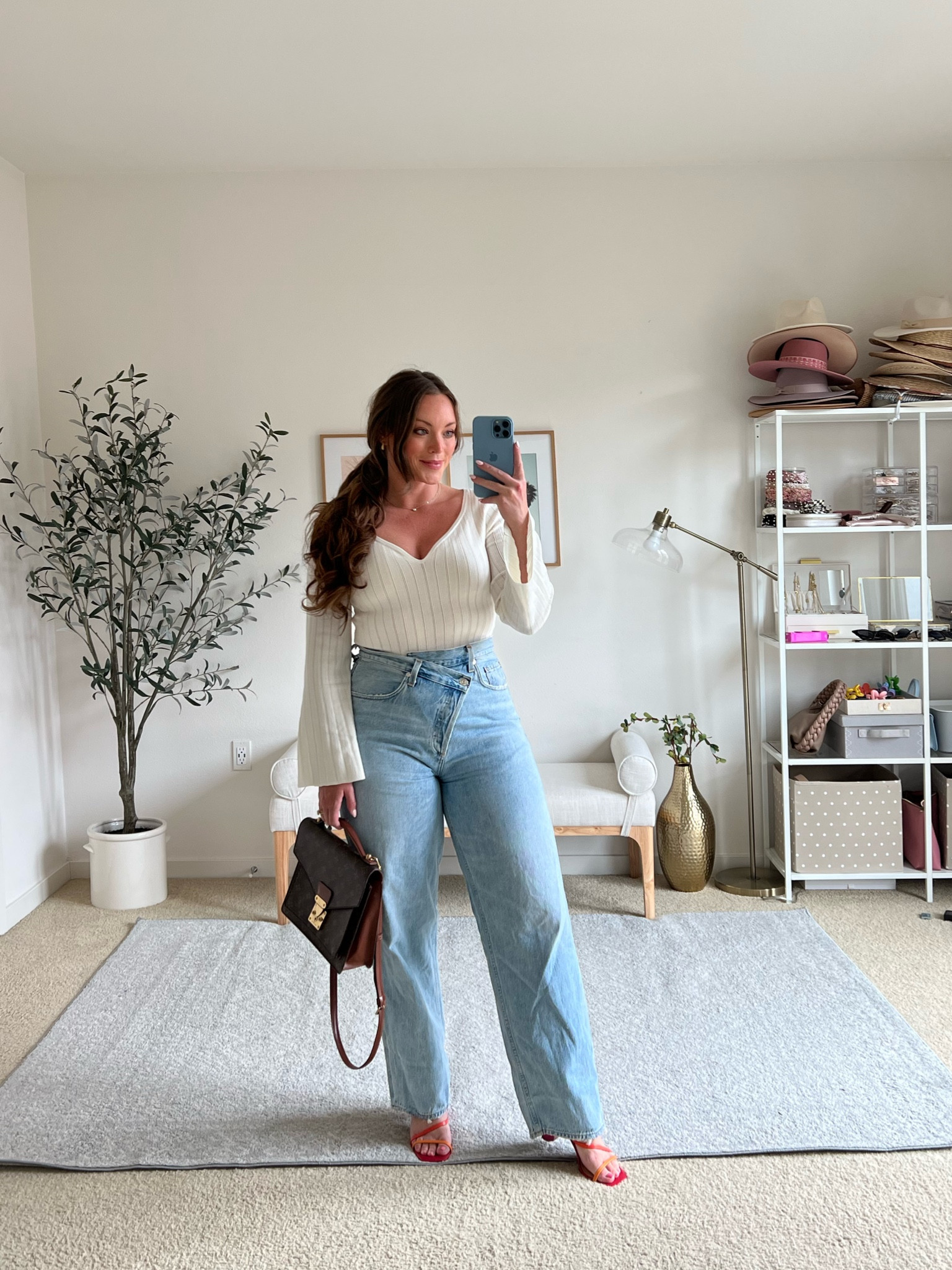 Cream sweater top size small
Agolde jeans size up!
Louis Vuitton monceau bag 

#LTKSeasonal #LTKcurves
