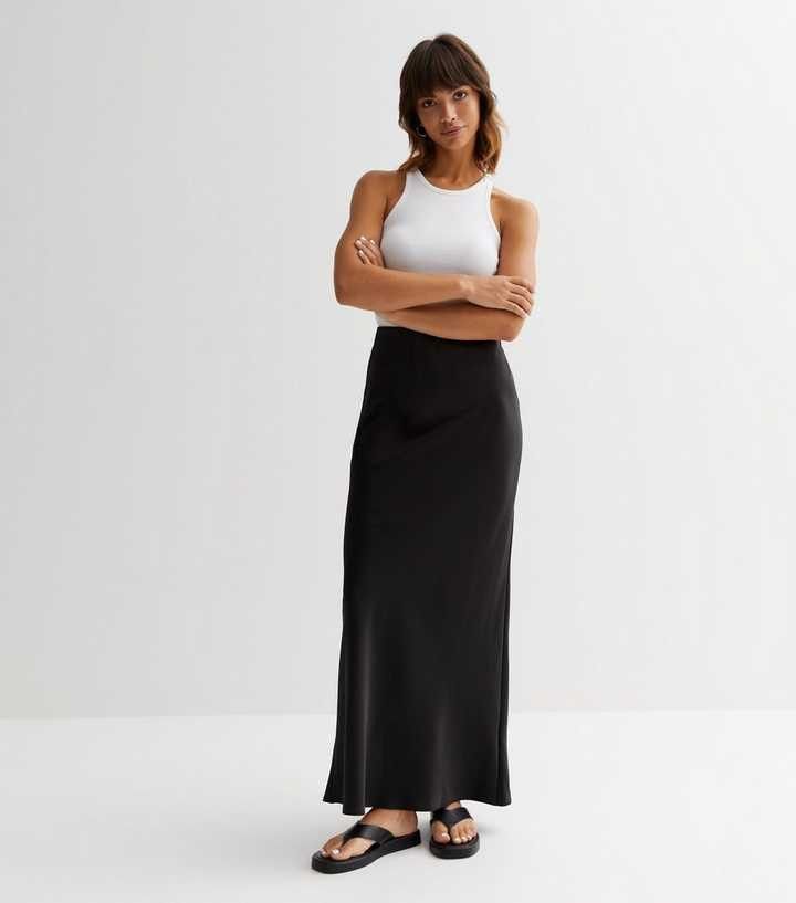 Black Satin Bias Cut Maxi Skirt
						
						Add to Saved Items
						Remove from Saved Items | New Look (UK)