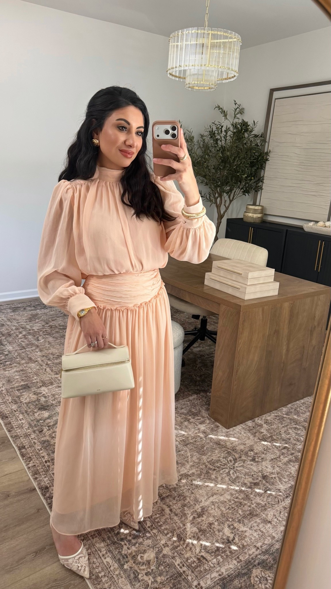 light pink flowy maxi skirt set, jw pei thea bag, & Zara embellished /embroidered mesh heels

#LTKootd #LTKSeasonal