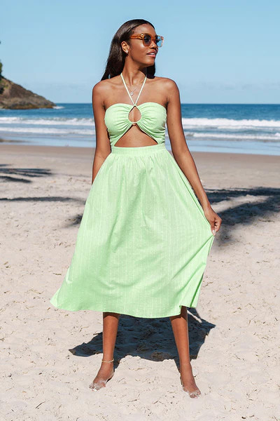 Joselyn Cut out Drawstring A-Shape Dress | Cupshe