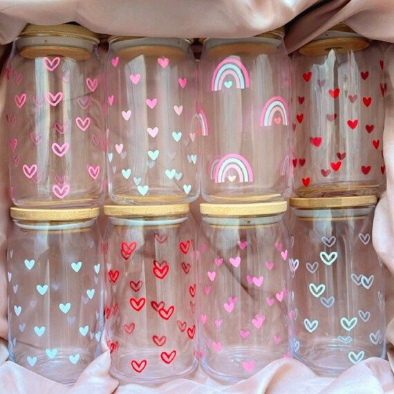 Heart Themed Beer Can Glass Gifts for Her Girlfriend Wife | Etsy | Etsy (US)