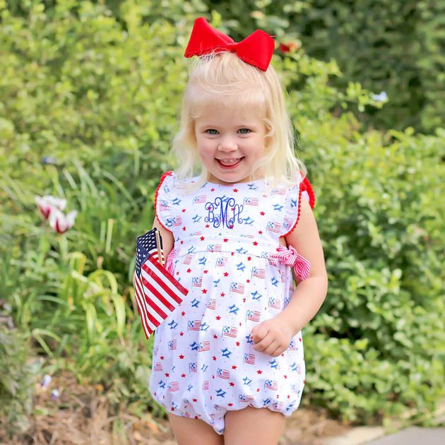 Flag Print Avery Bubble | Classic Whimsy