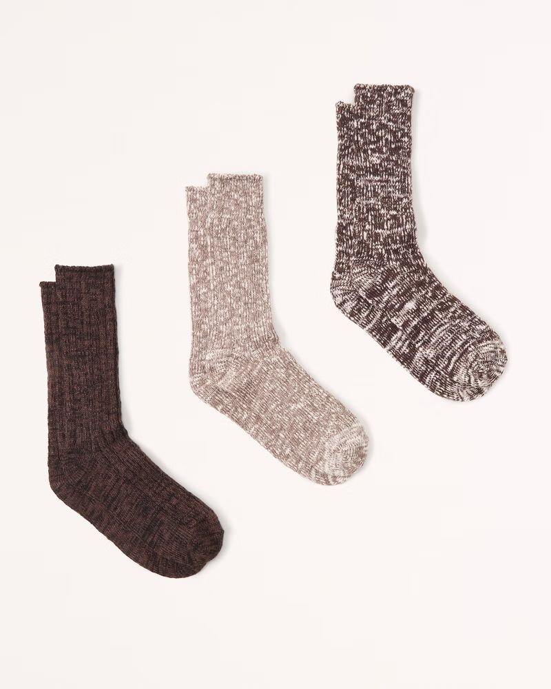 Men's 3-Pack Camp Socks | Men's Accessories | Abercrombie.com | Abercrombie & Fitch (US)