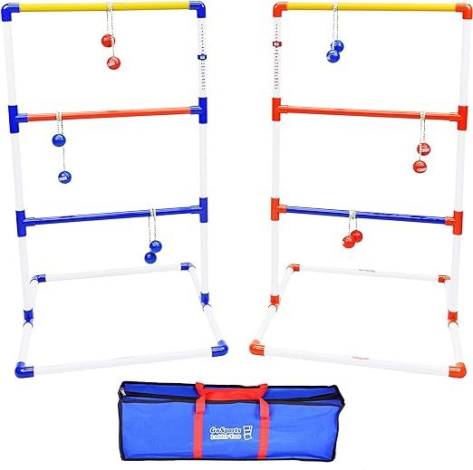 GoSports Premium Ladder Toss Outdoor Game Set with 6 Bolo Balls, Travel Carrying Case and Score T... | Amazon (US)