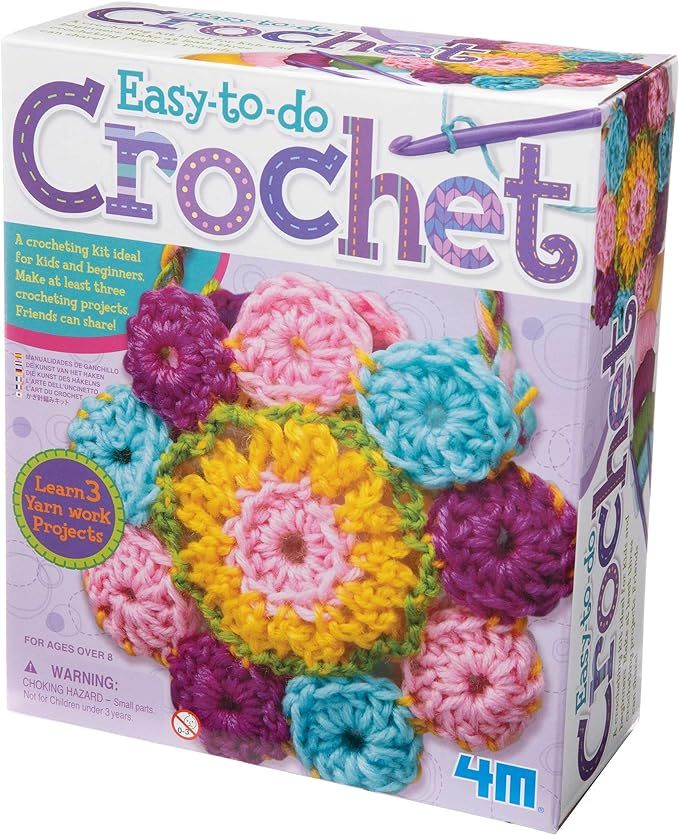4M Toysmith, Easy-To-Do Crochet Kit, Art & Crafts DIY Kit, For Boys & Girls Ages 8+ | Amazon (US)