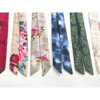 Bohemian Silky Satin Hair Scarf, Head Neck Ponytail Silk Blend Scarf | Etsy (US)