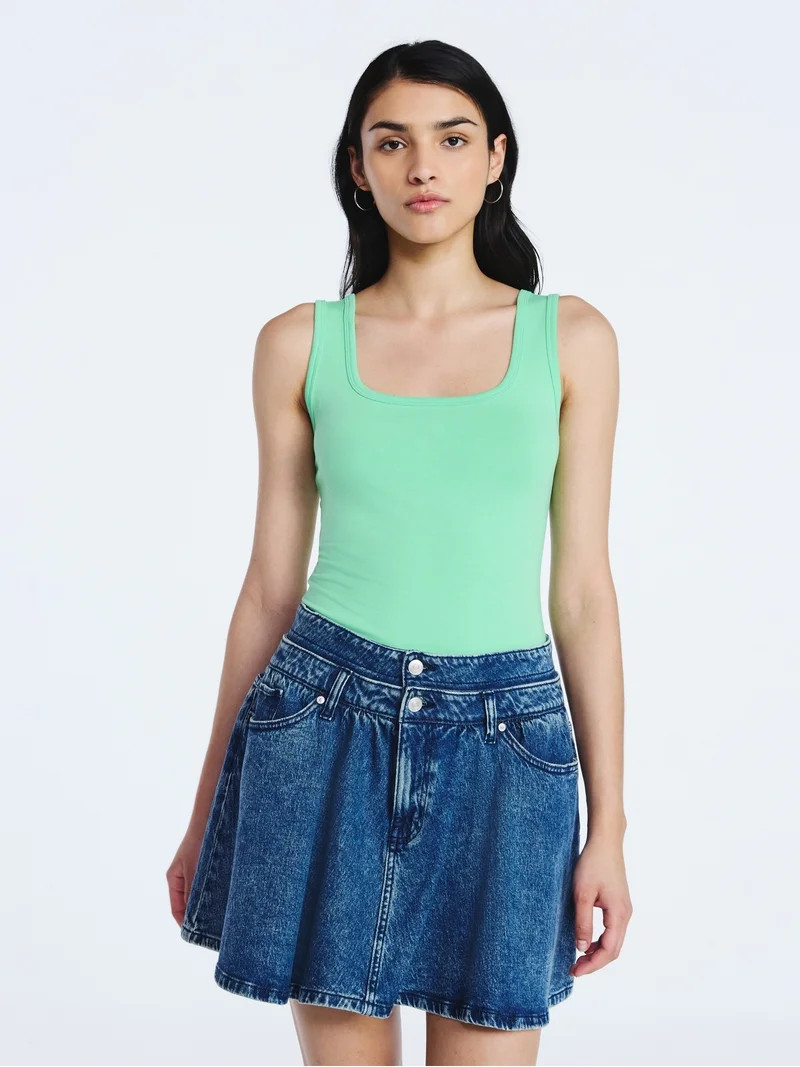 Scoop Women’s Square Neck Tank Top, Sizes XS-XXL | Walmart (US)