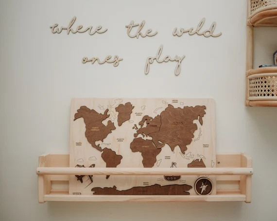 World Map for Kids  Wooden Puzzle | Etsy | Etsy (CAD)