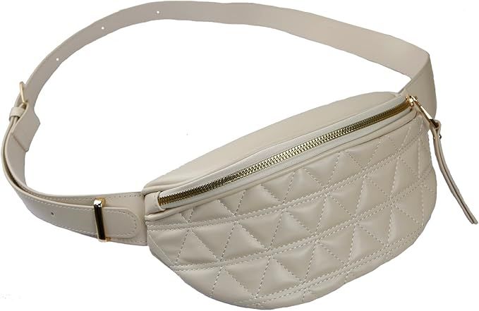 Fanny Pack for Women Crossbody Belt Bag Fashion Waist Packs PU Leather Bumbag for Workout Running... | Amazon (US)