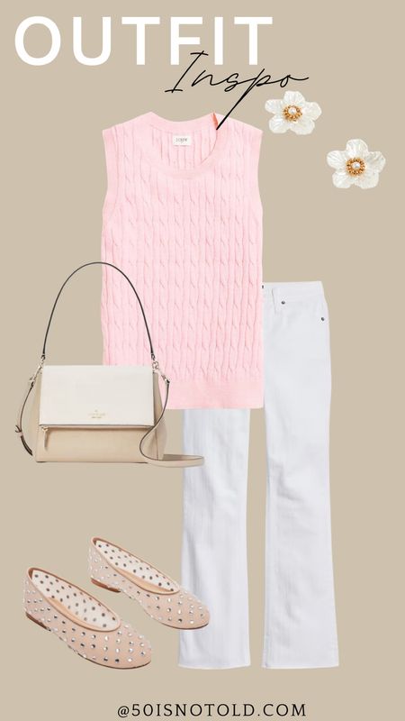Womens outfit inspo | office style | teacher style | women’s work handbag | pink sweater tank | business casual for spring 

#LTKstyletip #LTKworkwear #LTKsalealert