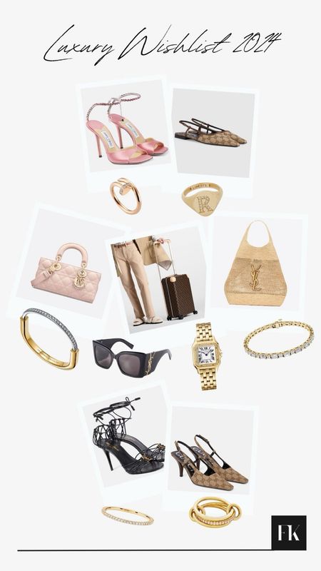My Luxury Wishlist 2024 (as seen on my YouTube channel!) ✨

Jimmy Choo heels, YSL heels, Gucci heels, Dior Lady D Bag, YSL bag, Louis Vuitton suitcase, YSL sunglasses, Cartier, Tiffany, Vrai Tennis Bracelet

#LTKSeasonal #LTKstyletip