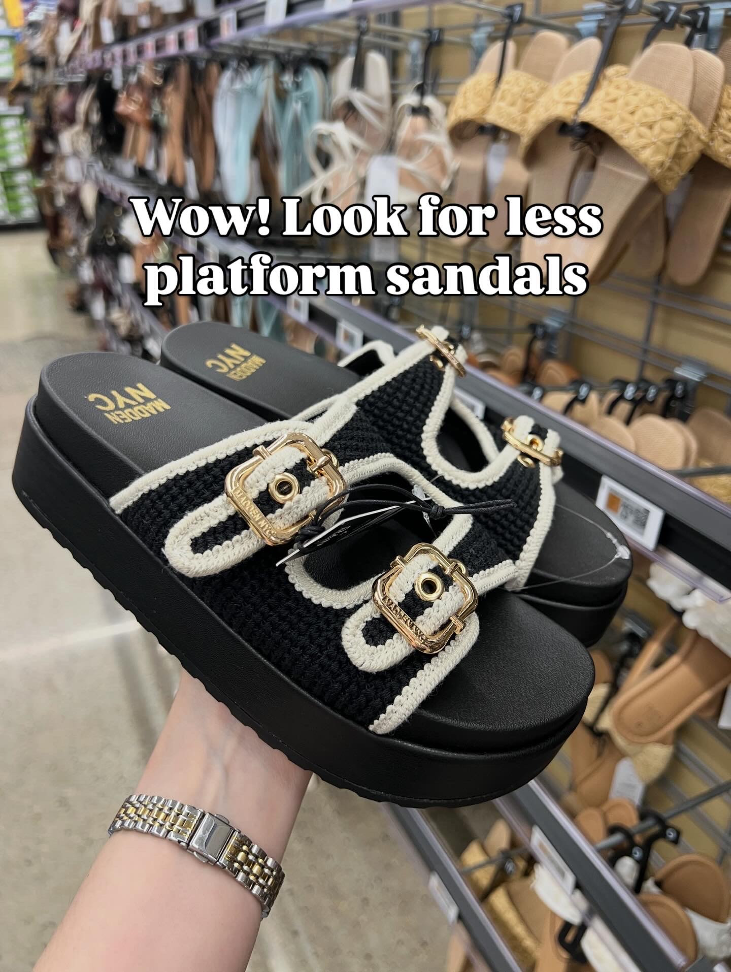 New sandals at Walmart! Also in white. Platform is a bit high for me but don’t let that stop you. #walmartfashion 