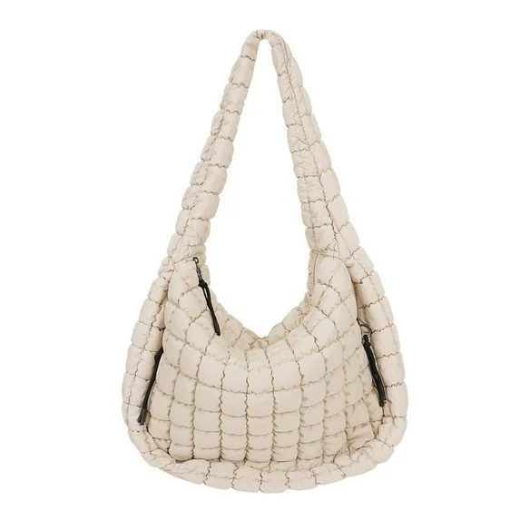 HAWEE Quilted Tote Bag Large Quilted Carryall Puffer Shoulder Bag Lightweight Quilted Padding Hob... | Walmart (US)