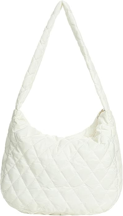 Ovida Women Large Puffy Tote Bag Quilted Down Cotton Padding Shoulder Bag Winter Warm Lightweight... | Amazon (US)