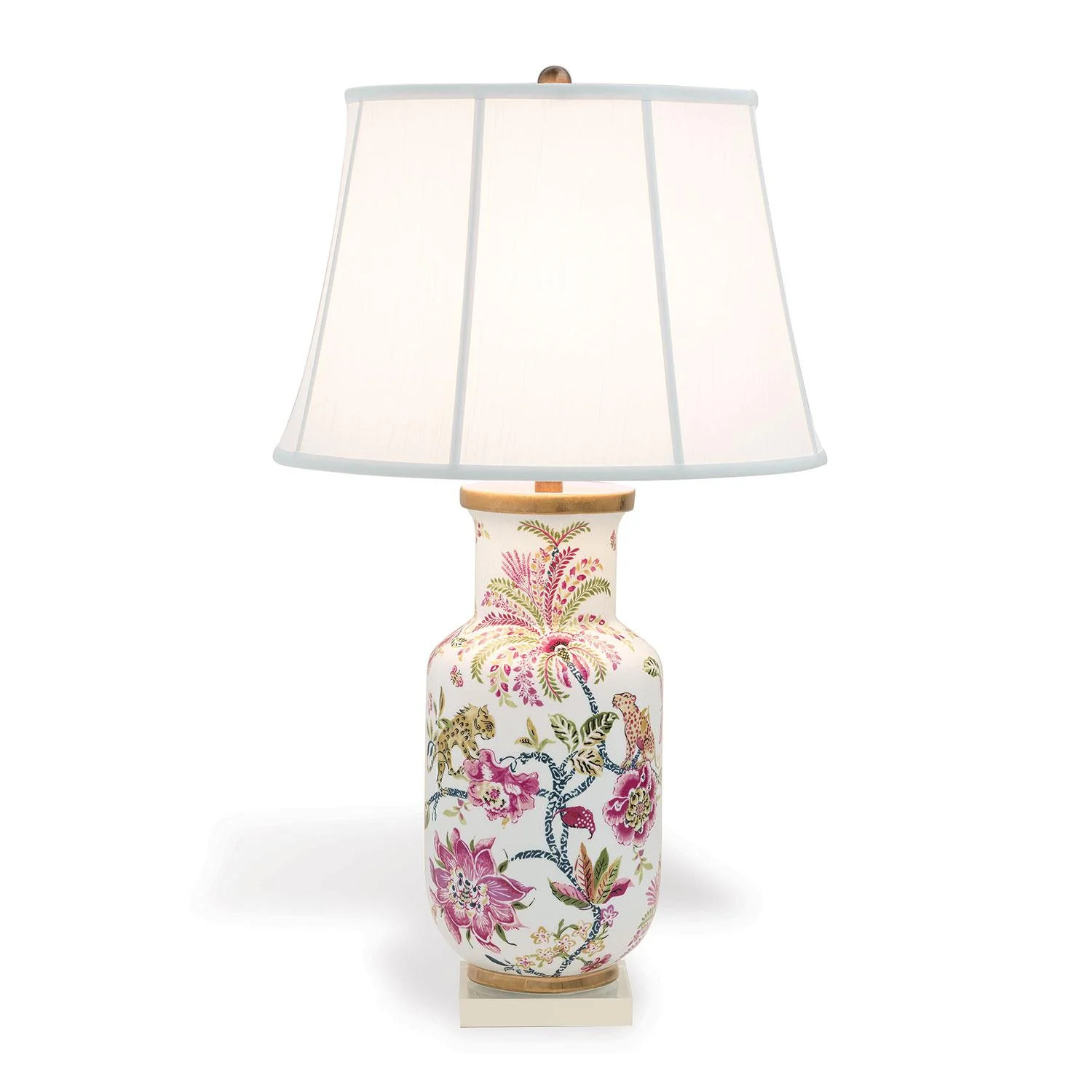 Williamsburg Braganza Pink/White Accent Lamp | DecoratorsBest