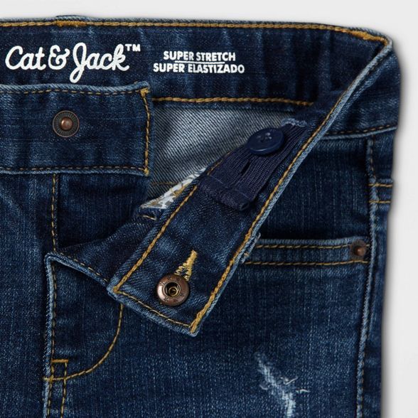 Toddler Girls' Lace Repair Skinny Jeans - Cat & Jack™ Dark Wash | Target