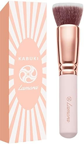 Flat Top Kabuki Foundation Brush - Premium Makeup Face Brush For Liquid, Cream, Powder - Blending... | Amazon (US)
